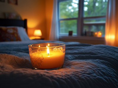 Durch Kerzen verursachter Brand